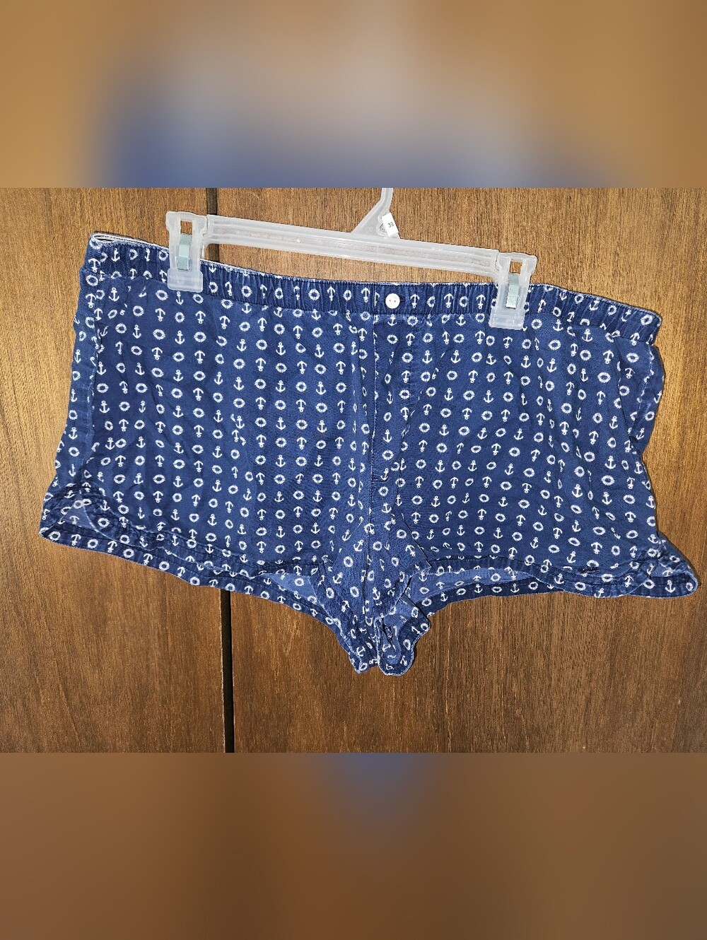 Y2K Aerie Navy Anchor Print Women’s Lounge Sleep Shorts - XL Nautical